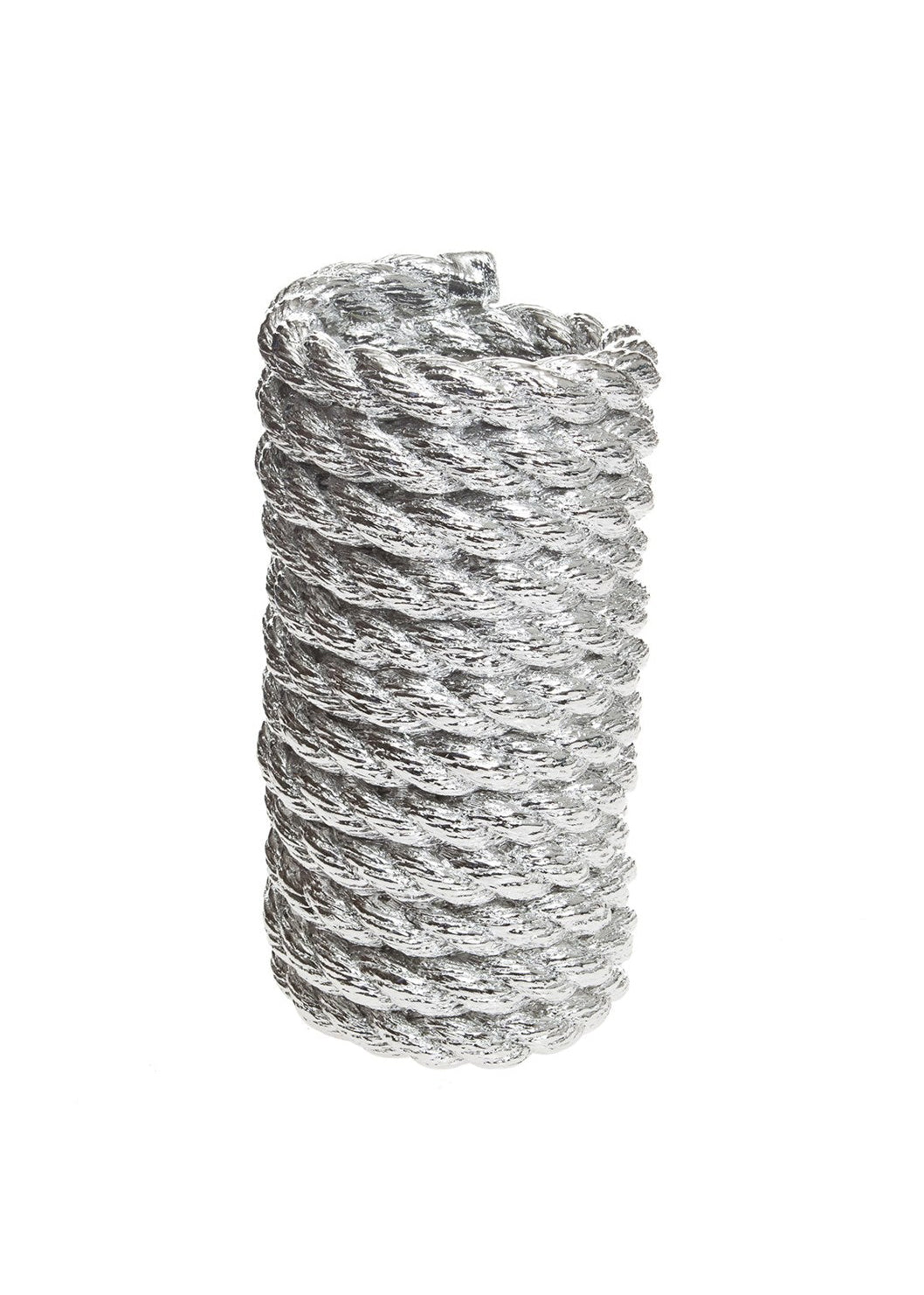 Rope Coil Vase - Chrome