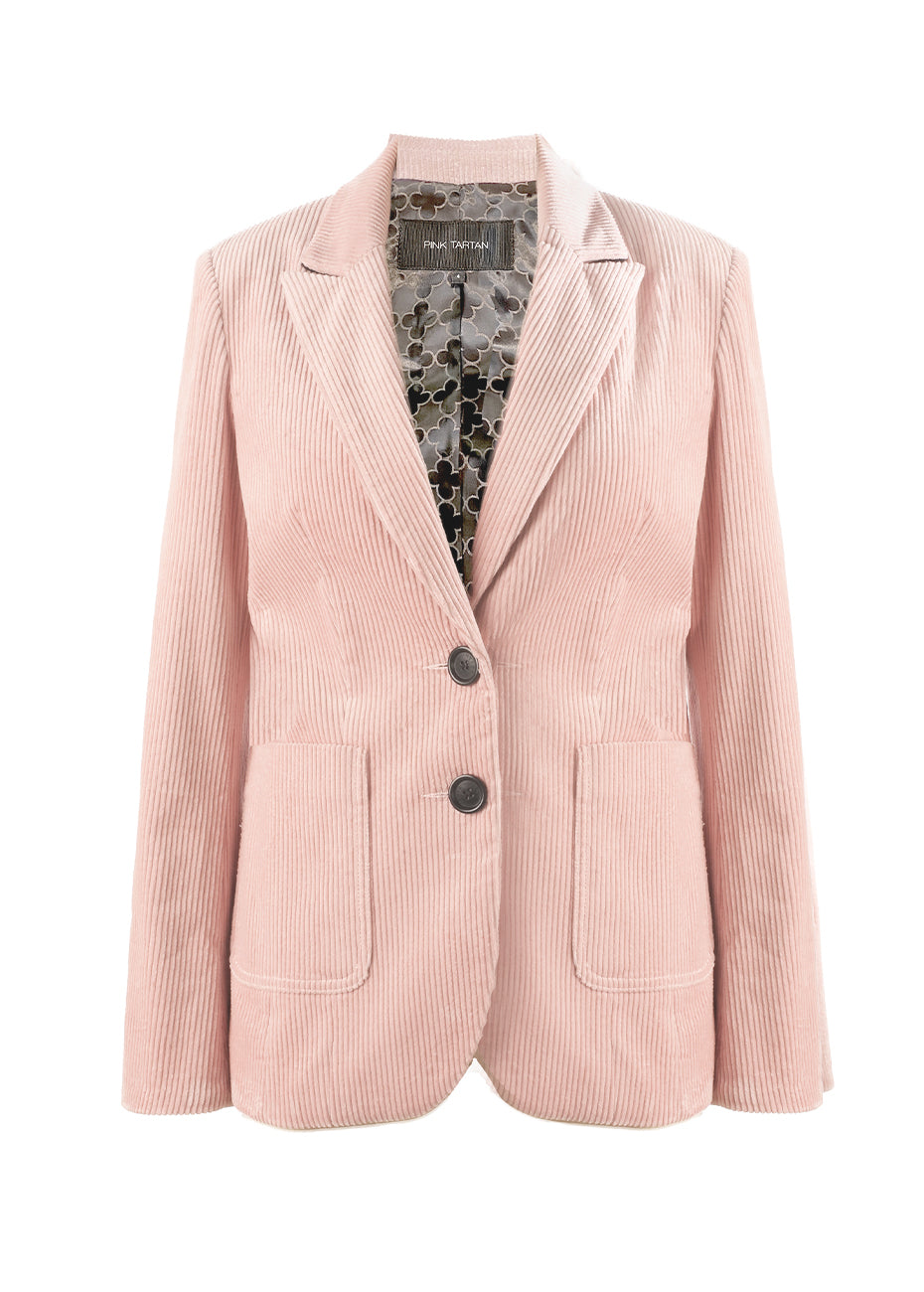 Corduroy Wide Wale Blazer - Pink
