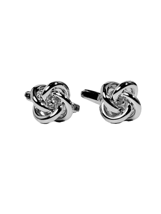 Knot Cufflinks - Ruthenium Dark Silver