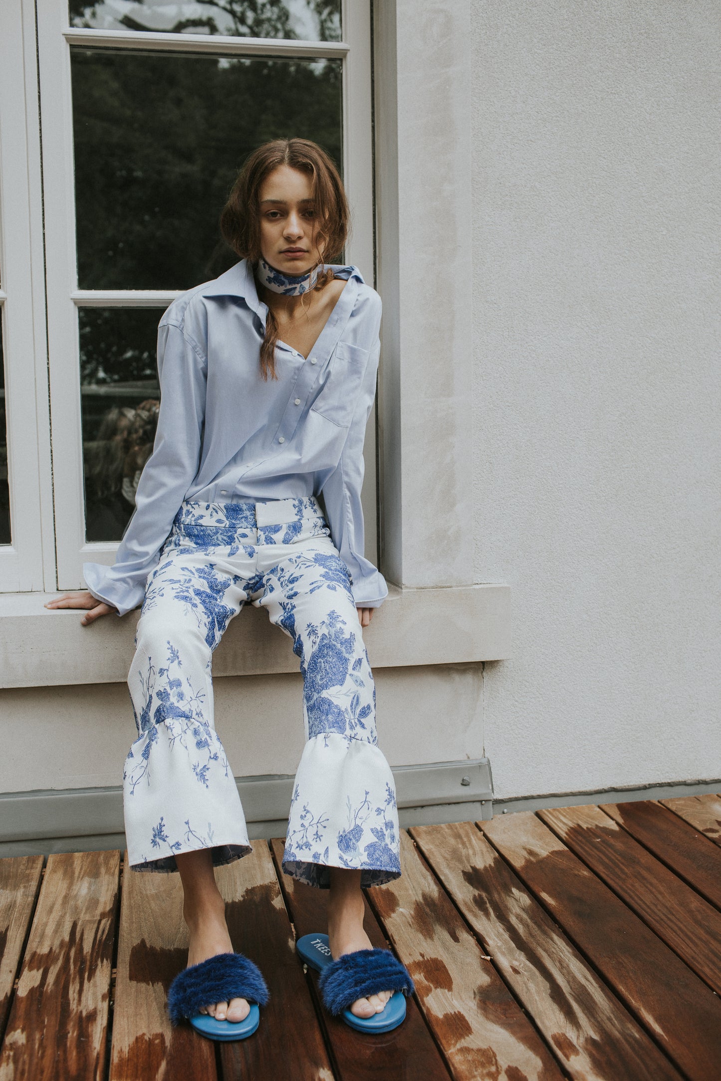 Asymmetric Shirt - Light Blue
