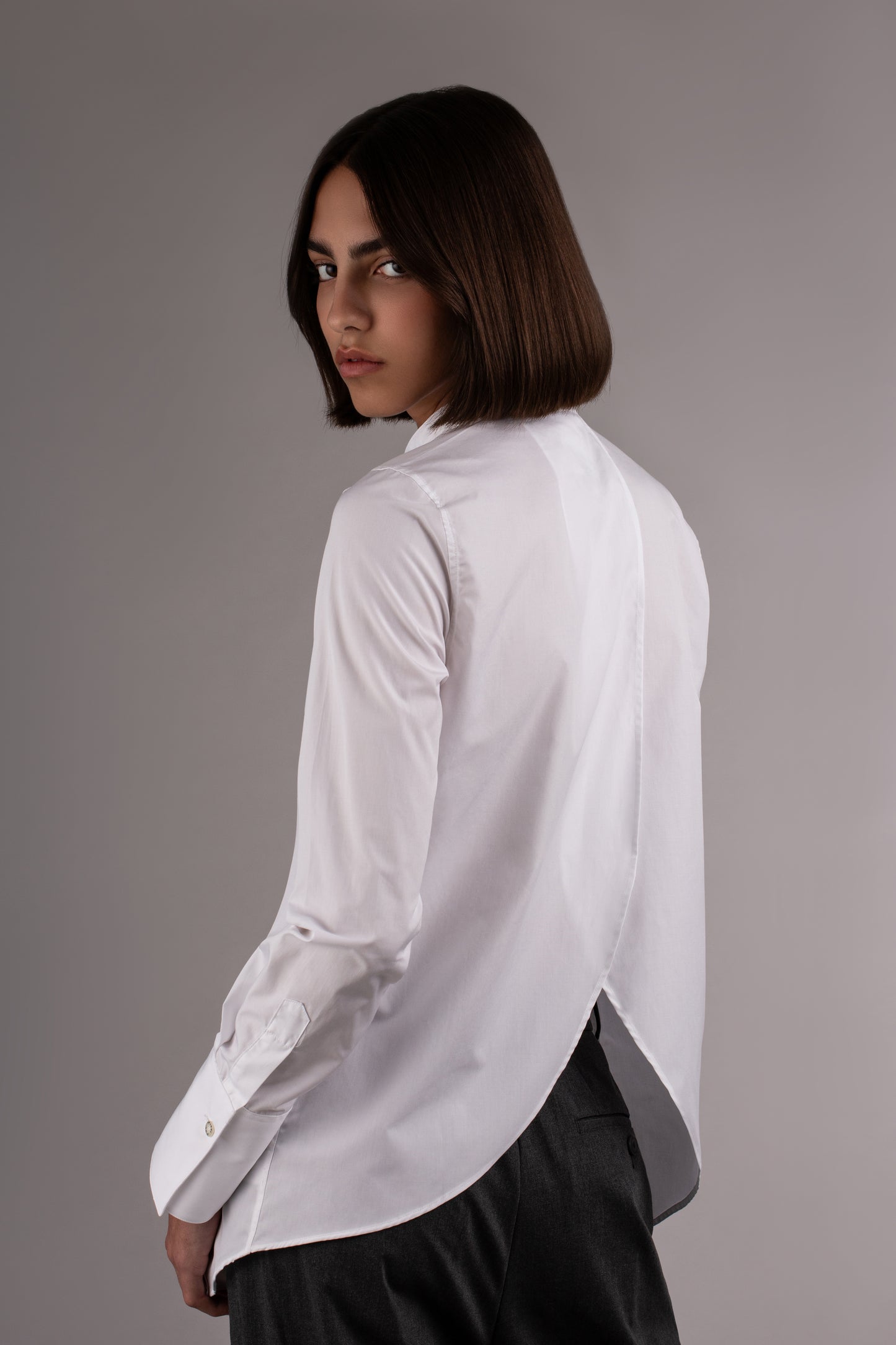 Cutaway Tunic Shirt - White