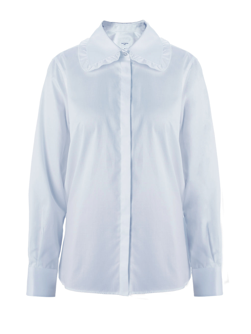 Ruffle Collar Shirt - Blue