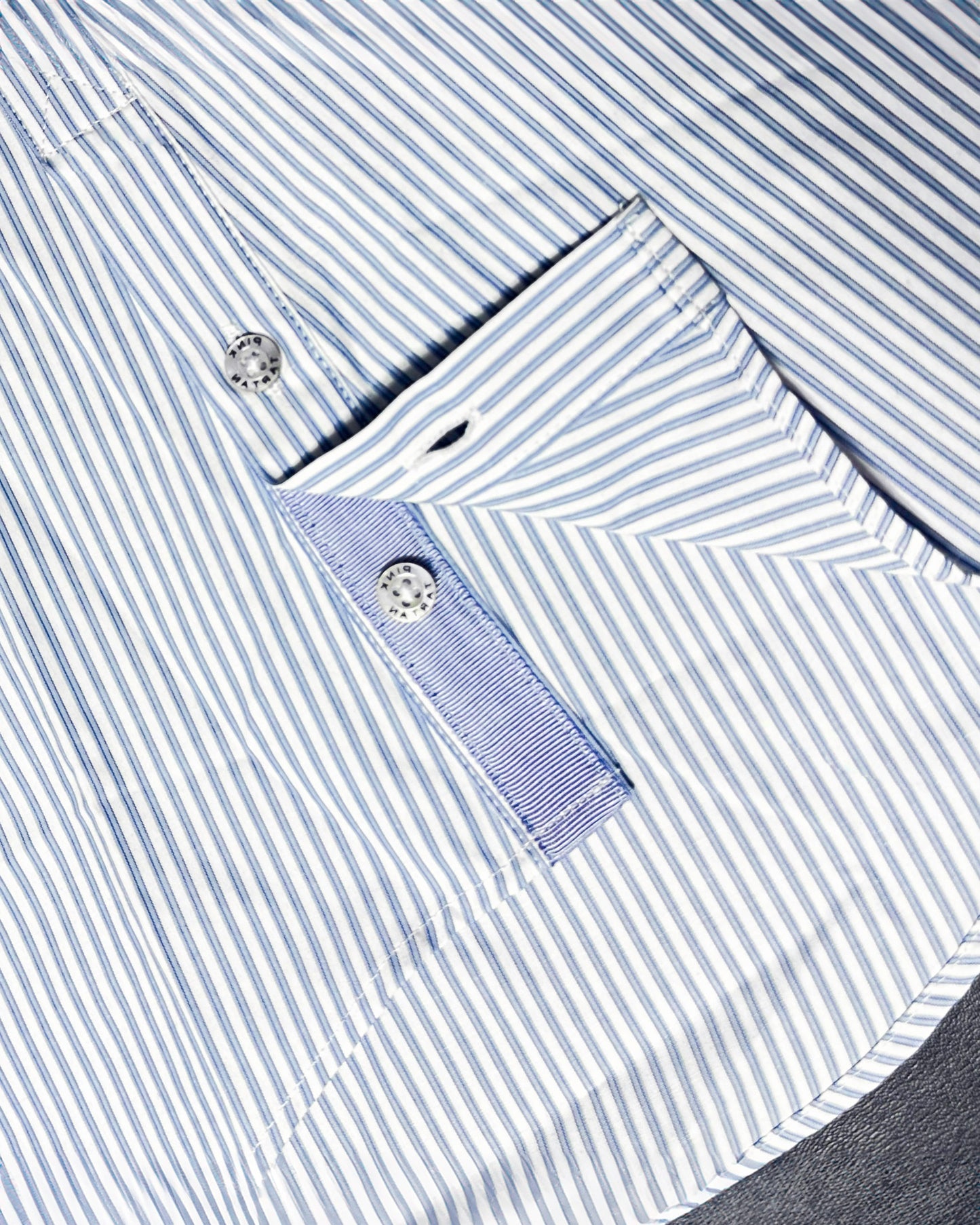 Relaxed Button Down Shirt - Blue Stripe