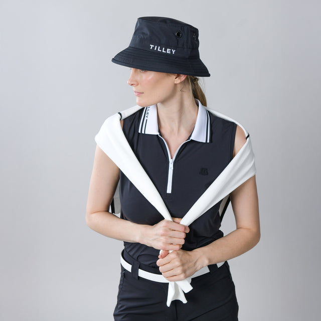 Sleeveless Polo - Black