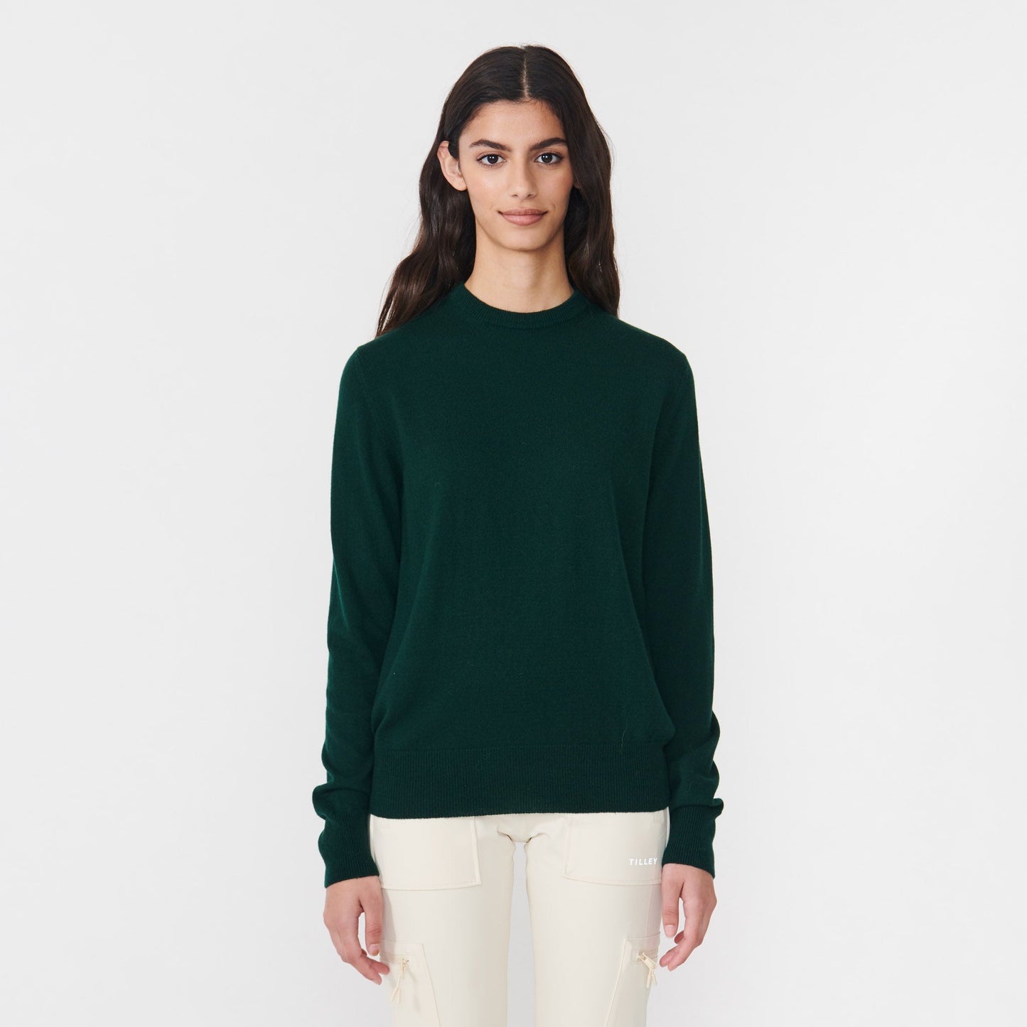 Tilley Italian Cashmere Crew - Forest Green
