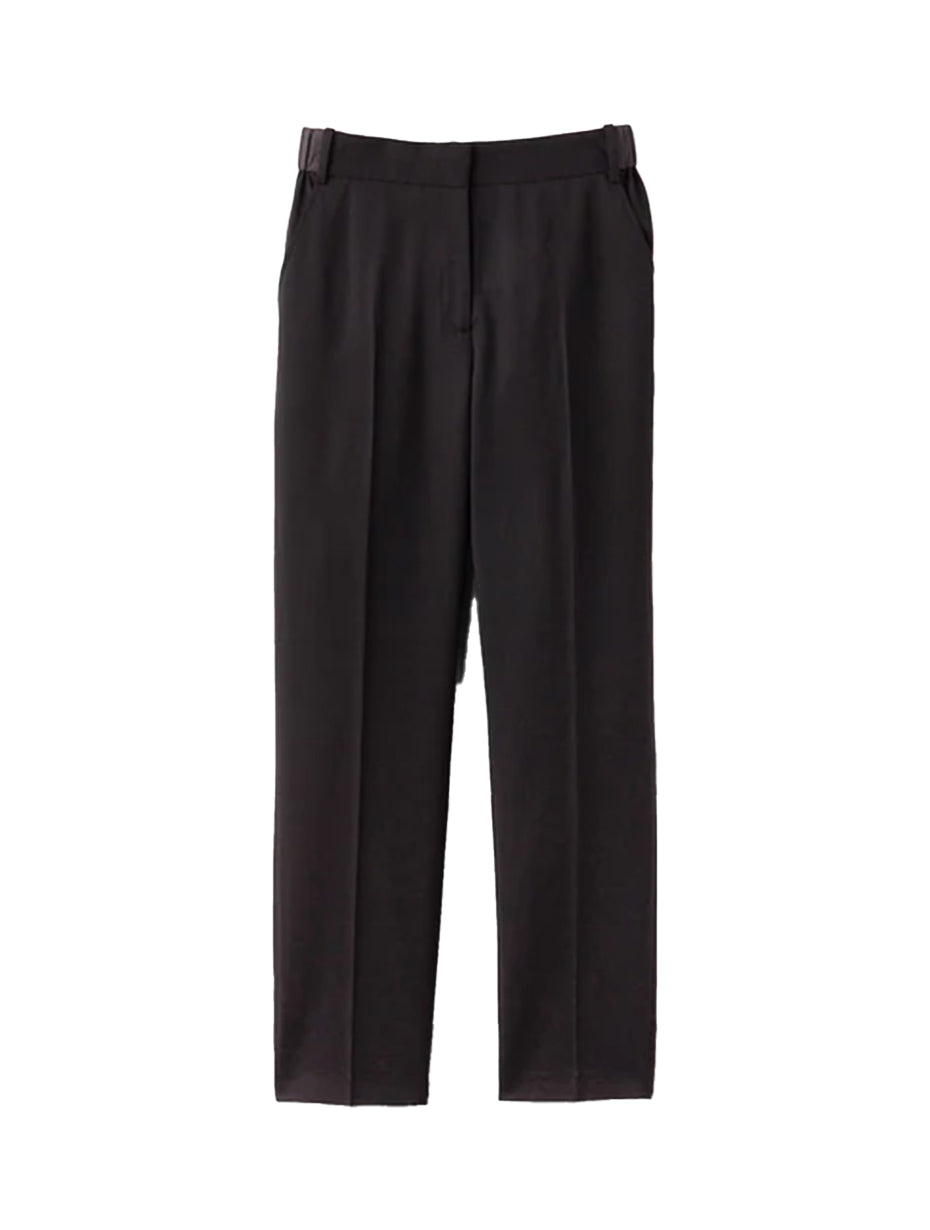 Wool Tech Straight Leg Pant - Black