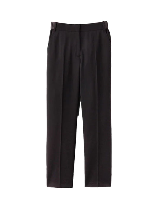 Wool Tech Straight Leg Pant - Black