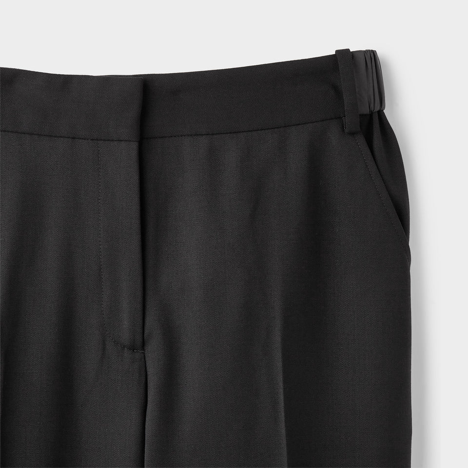 Wool Tech Straight Leg Pant - Black