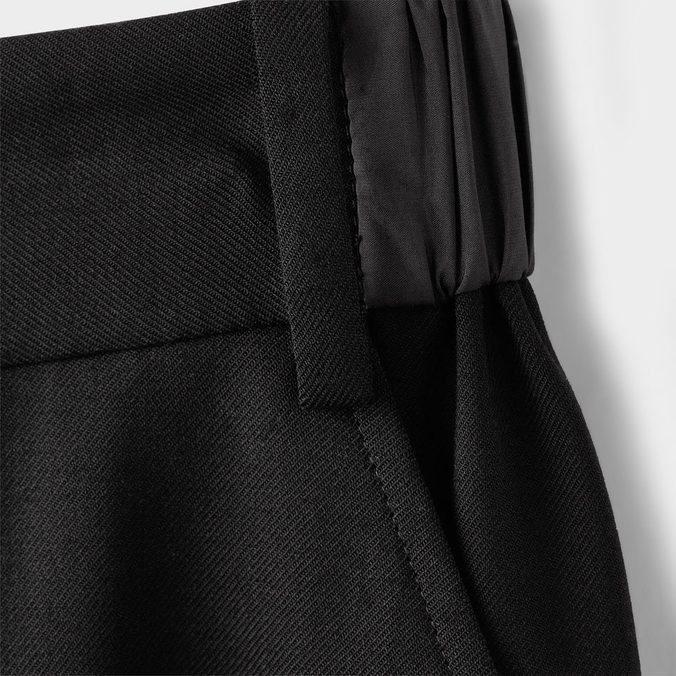 Wool Tech Straight Leg Pant - Black