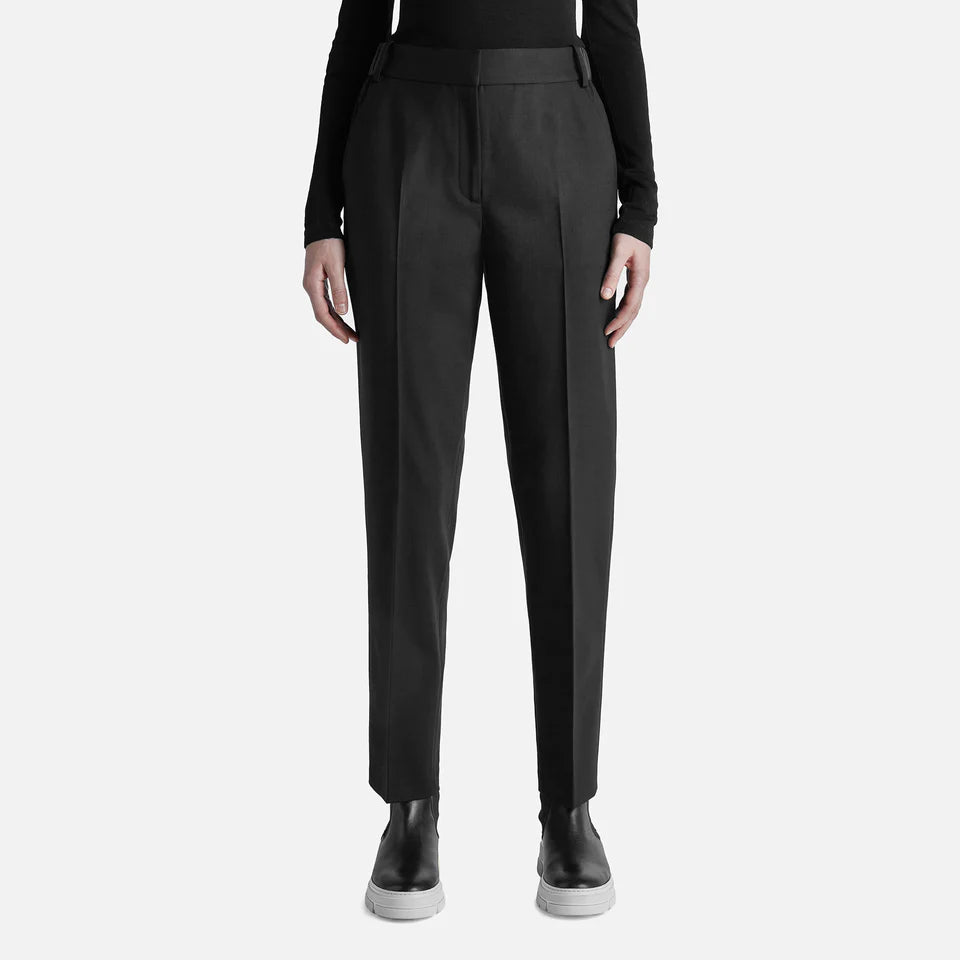 Wool Tech Straight Leg Pant - Black