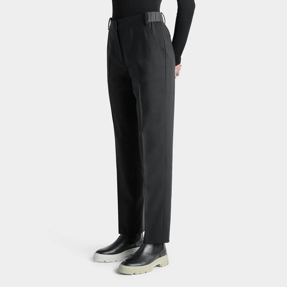 Wool Tech Straight Leg Pant - Black