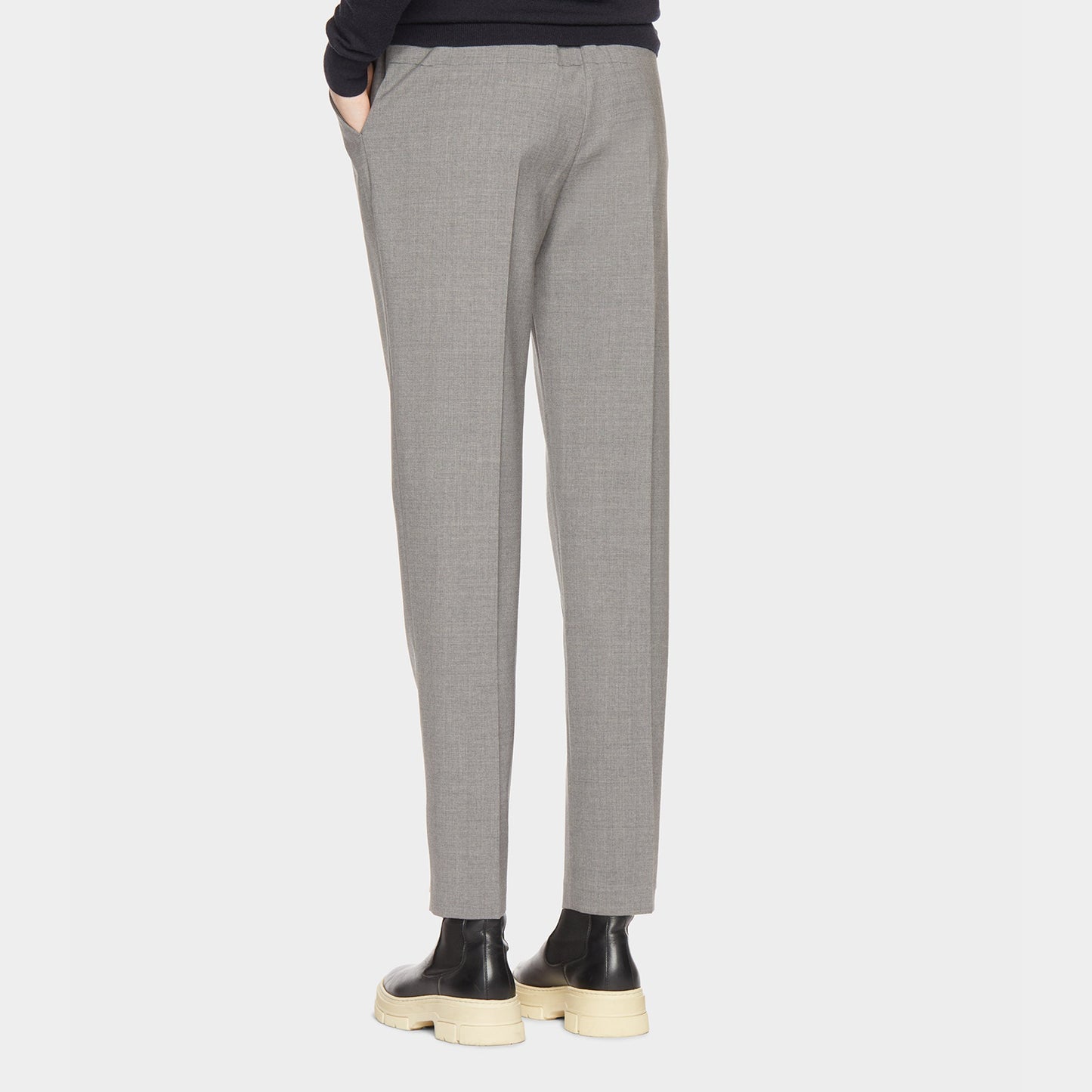 Wool Tech Straight Leg Pant - Grey