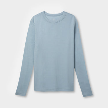 Merino Rib LS Tee - Light Blue