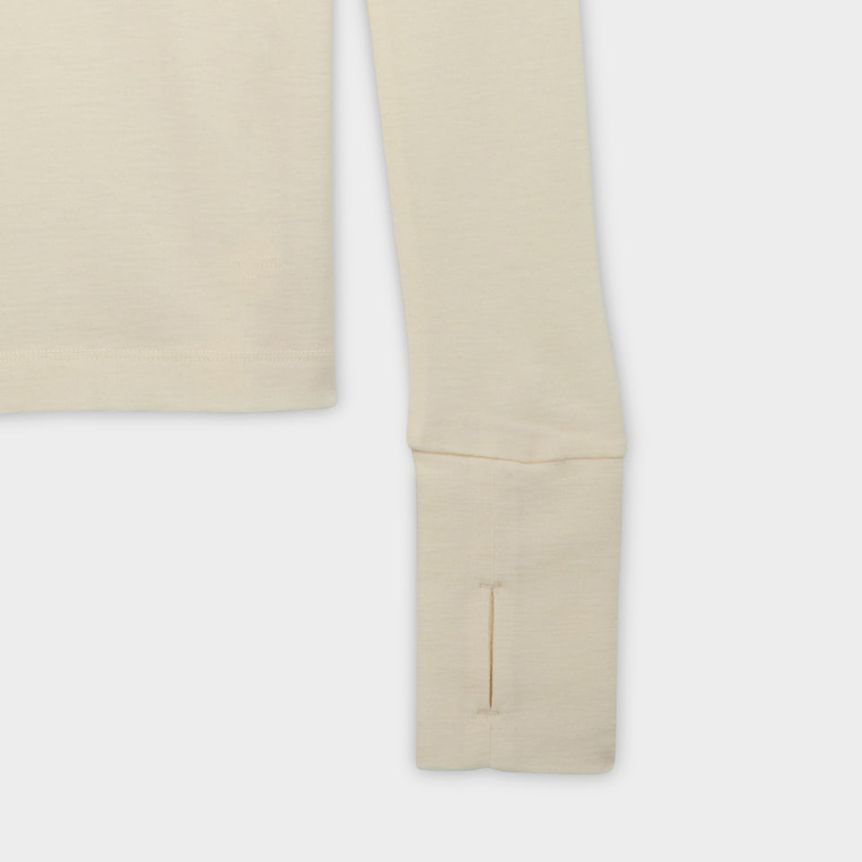 Merino Hooded Tee - Off White