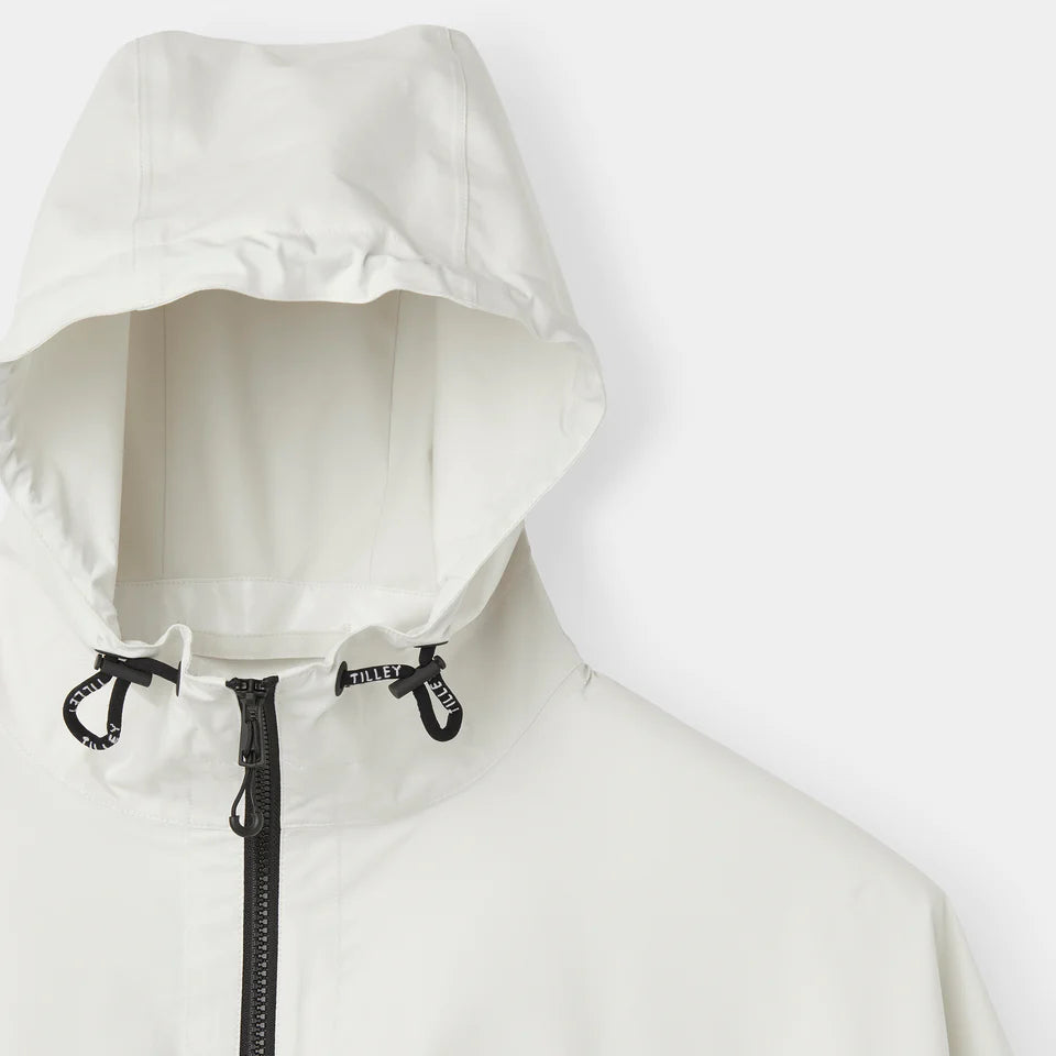 Unisex Packable Hooded Poncho - White