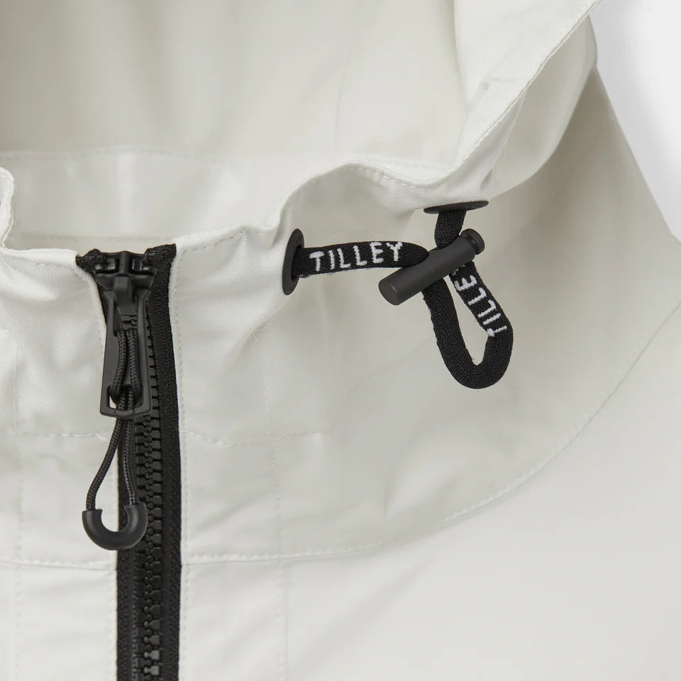 Unisex Packable Hooded Poncho - White