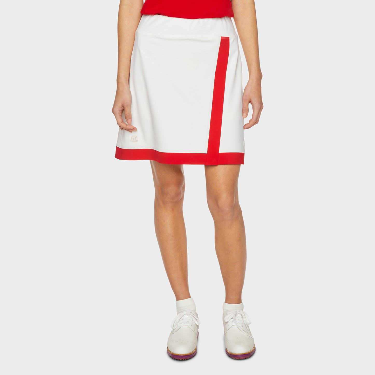 Contrast Stripe Skort - White