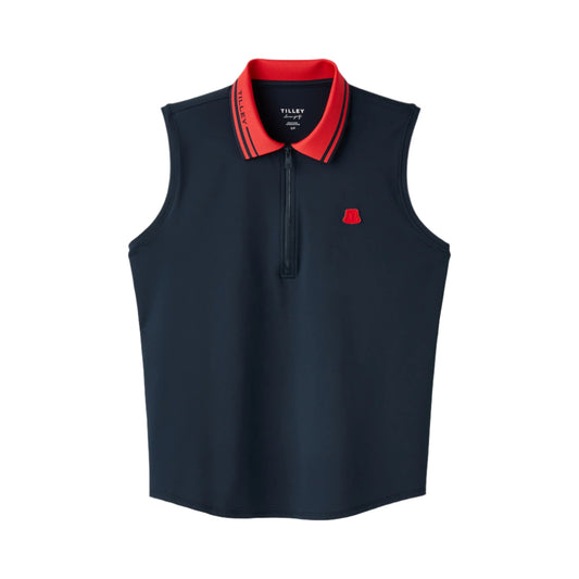 Sleeveless Polo - Navy