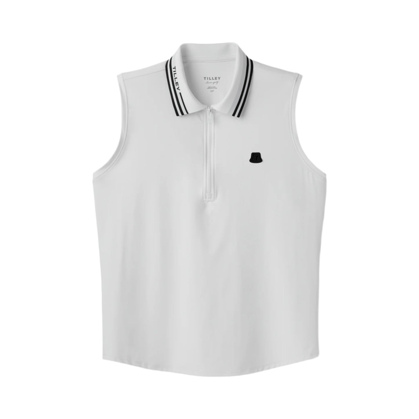 Sleeveless Polo - White