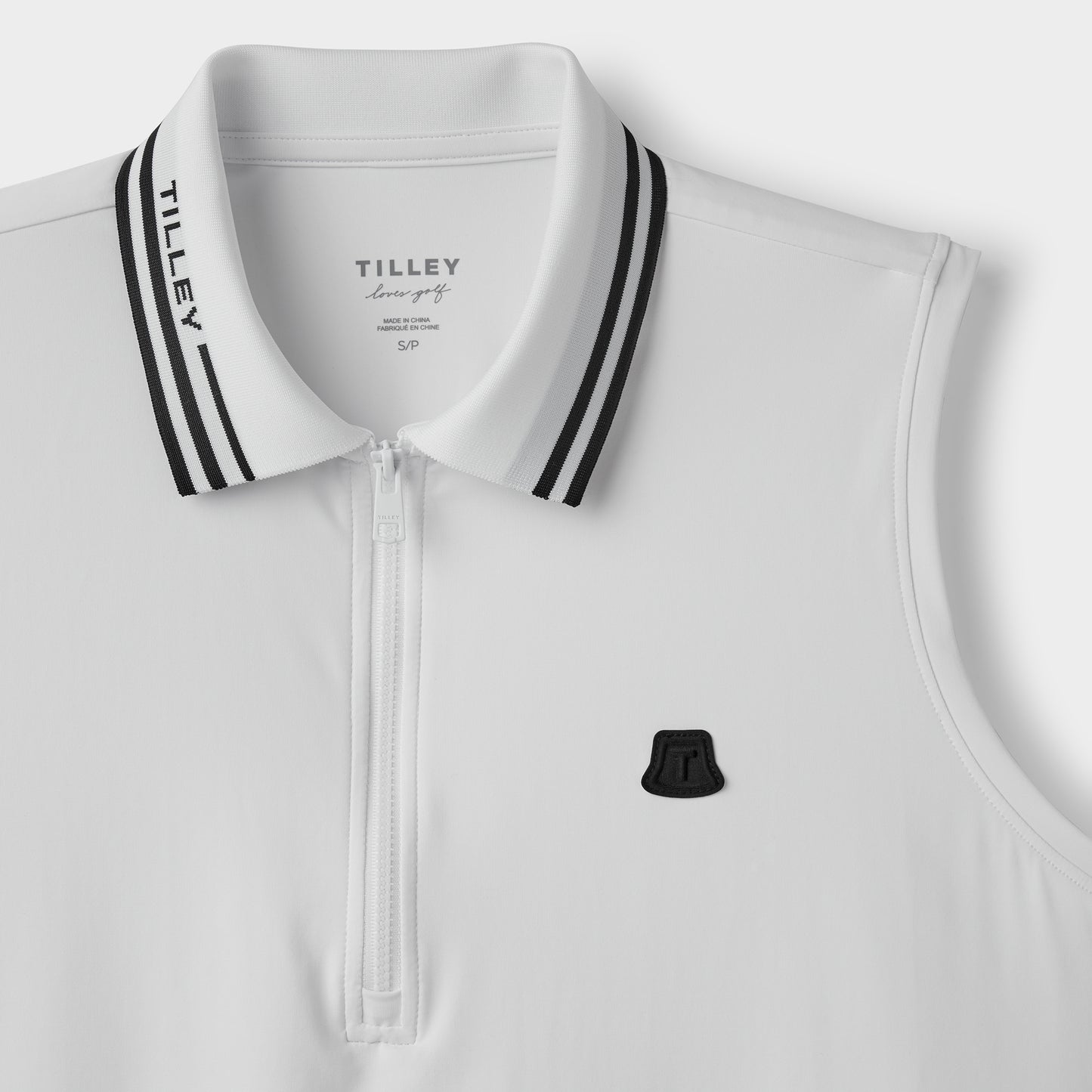 Sleeveless Polo - White