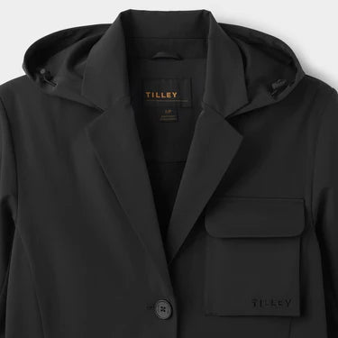 Hooded Tech Blazer - Black
