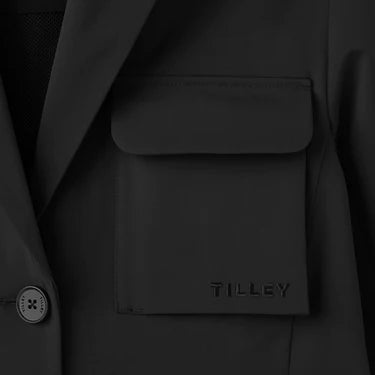 Hooded Tech Blazer - Black