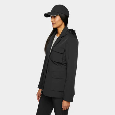 Hooded Tech Blazer - Black