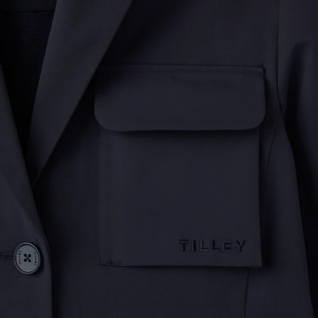 Hooded Tech Blazer - Navy
