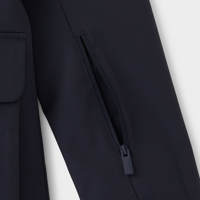 Hooded Tech Blazer - Navy