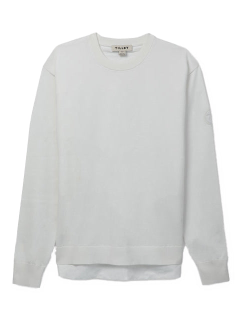 LS Mix Sweater - White