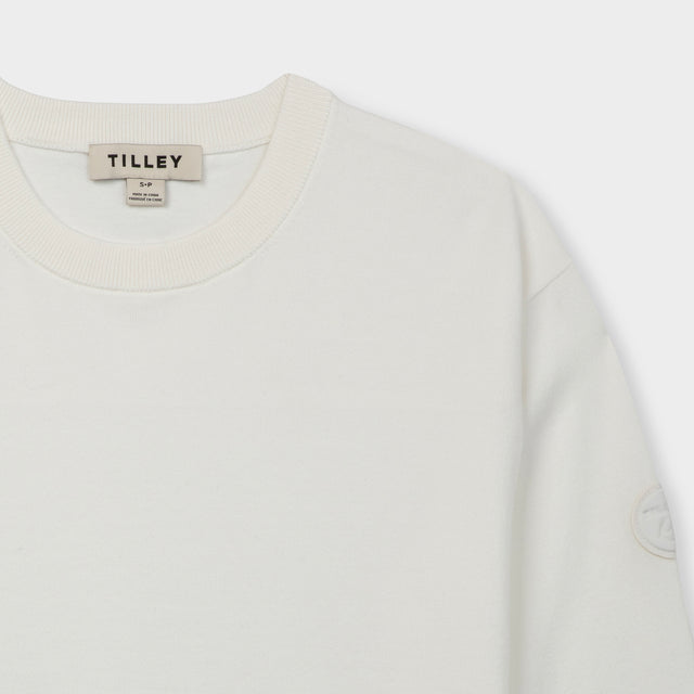 LS Mix Sweater - White