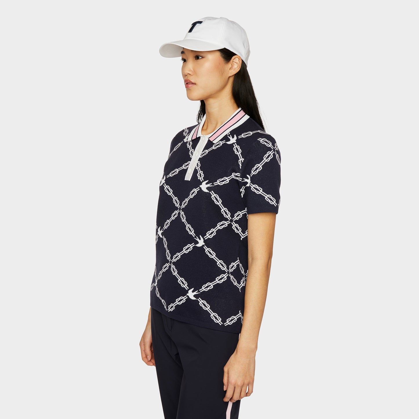 Birdie Jacquard Polo - Navy