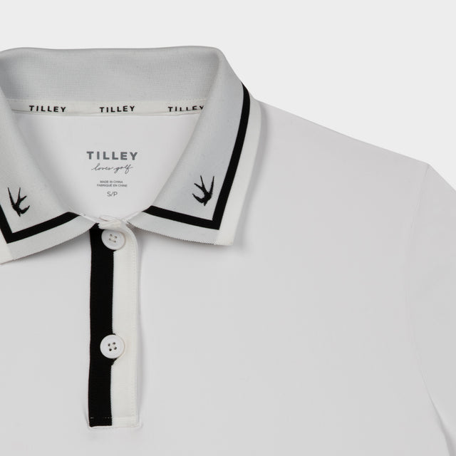 Boxy Polo - White/Black