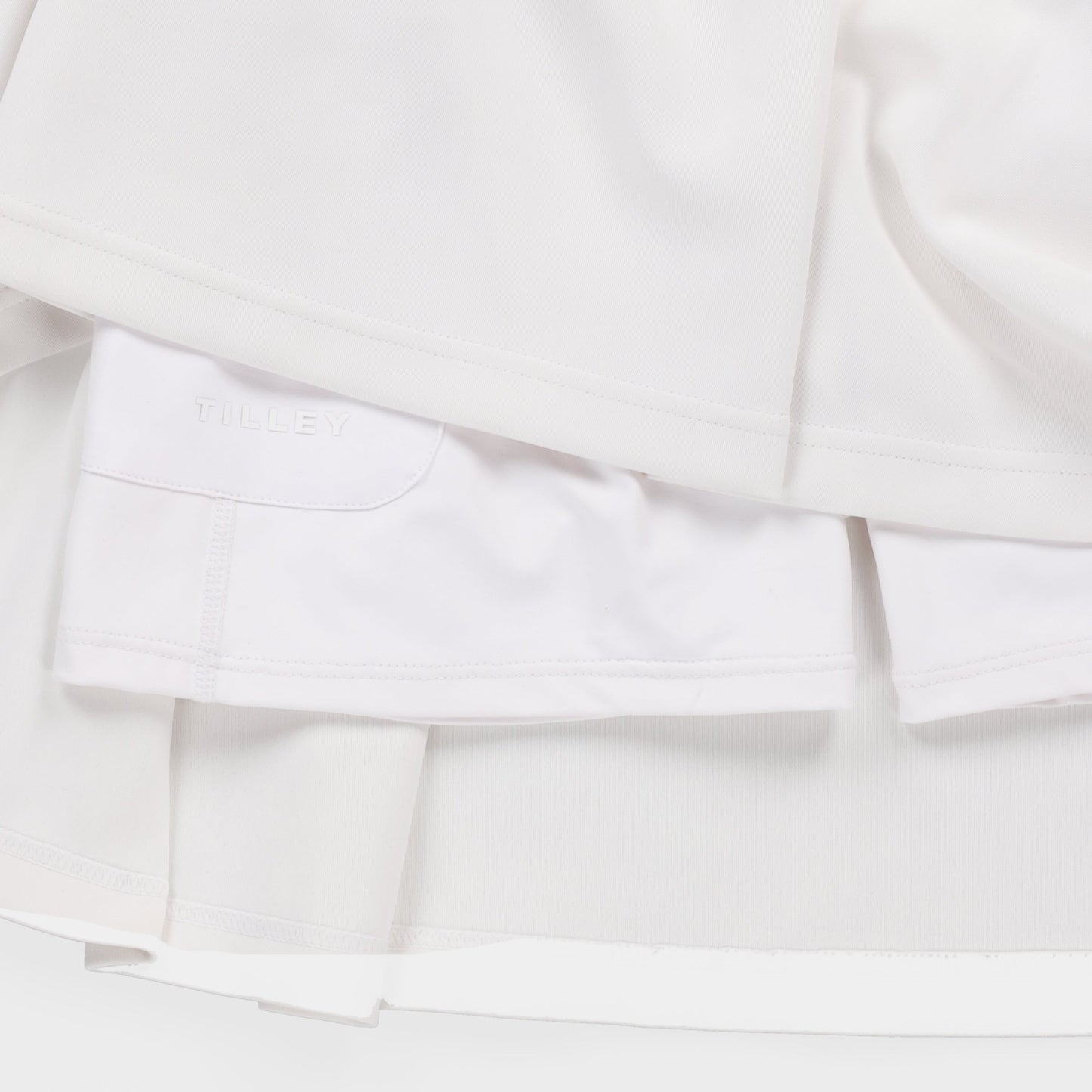 Striped Airloft Pleated Skirt - White/French Blue