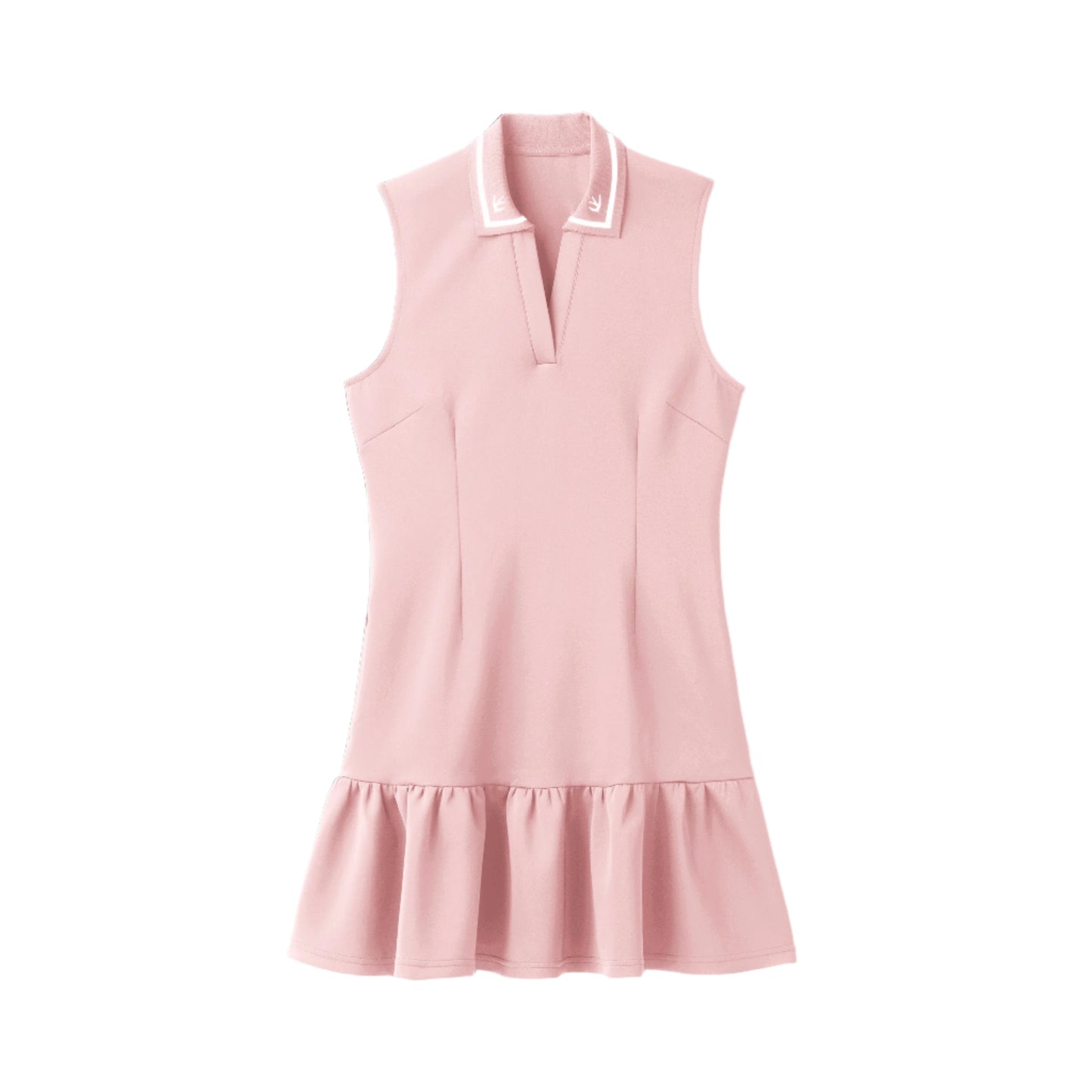 Airloft Ruffle Hem Dress - Barely Pink