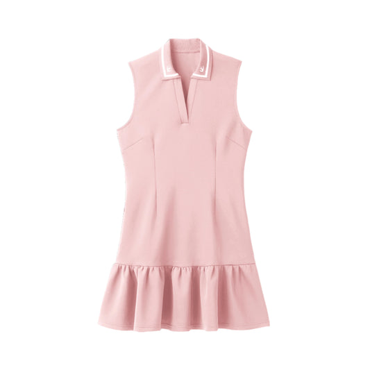 Airloft Ruffle Hem Dress - Barely Pink