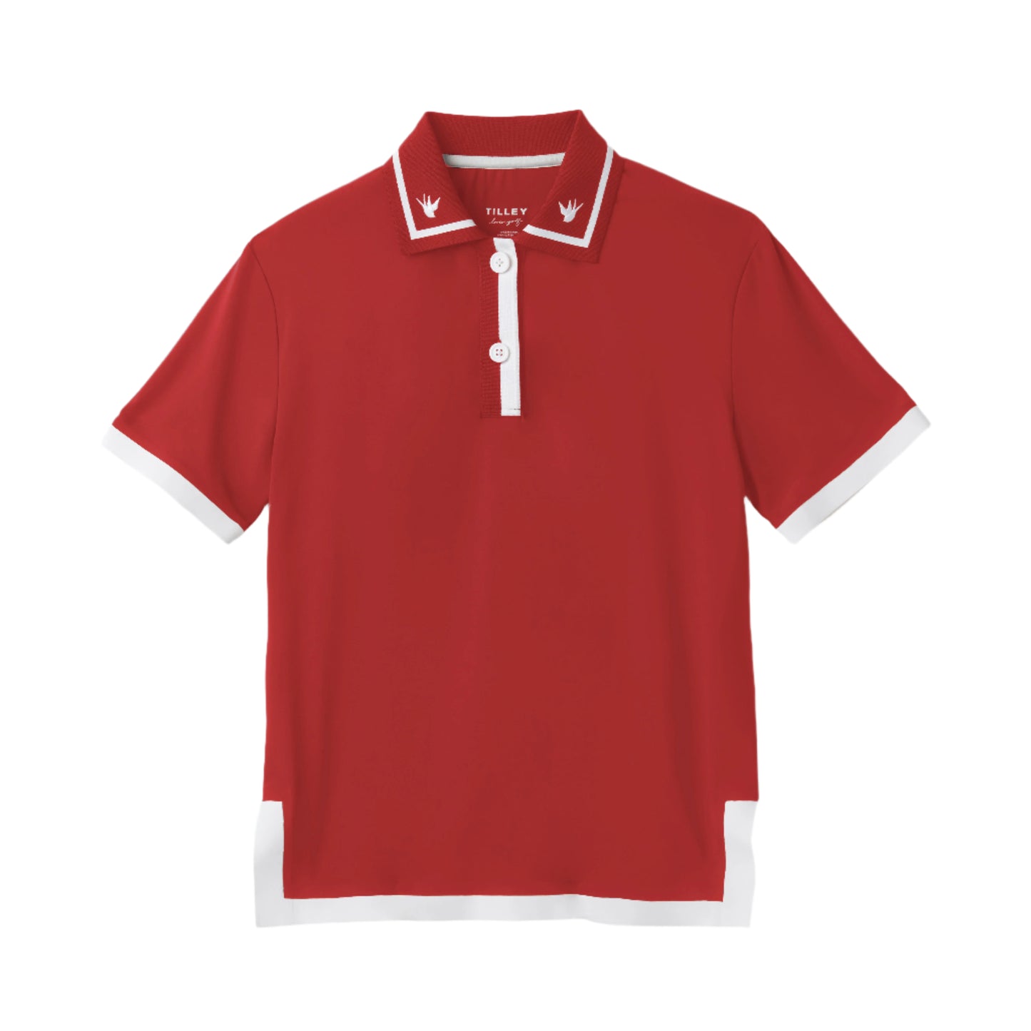 Tech Jersey Boxy Birdie Polo - Sport Red/White