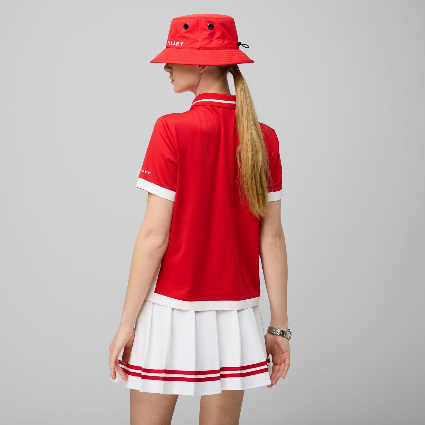 Tech Jersey Boxy Birdie Polo - Sport Red/White