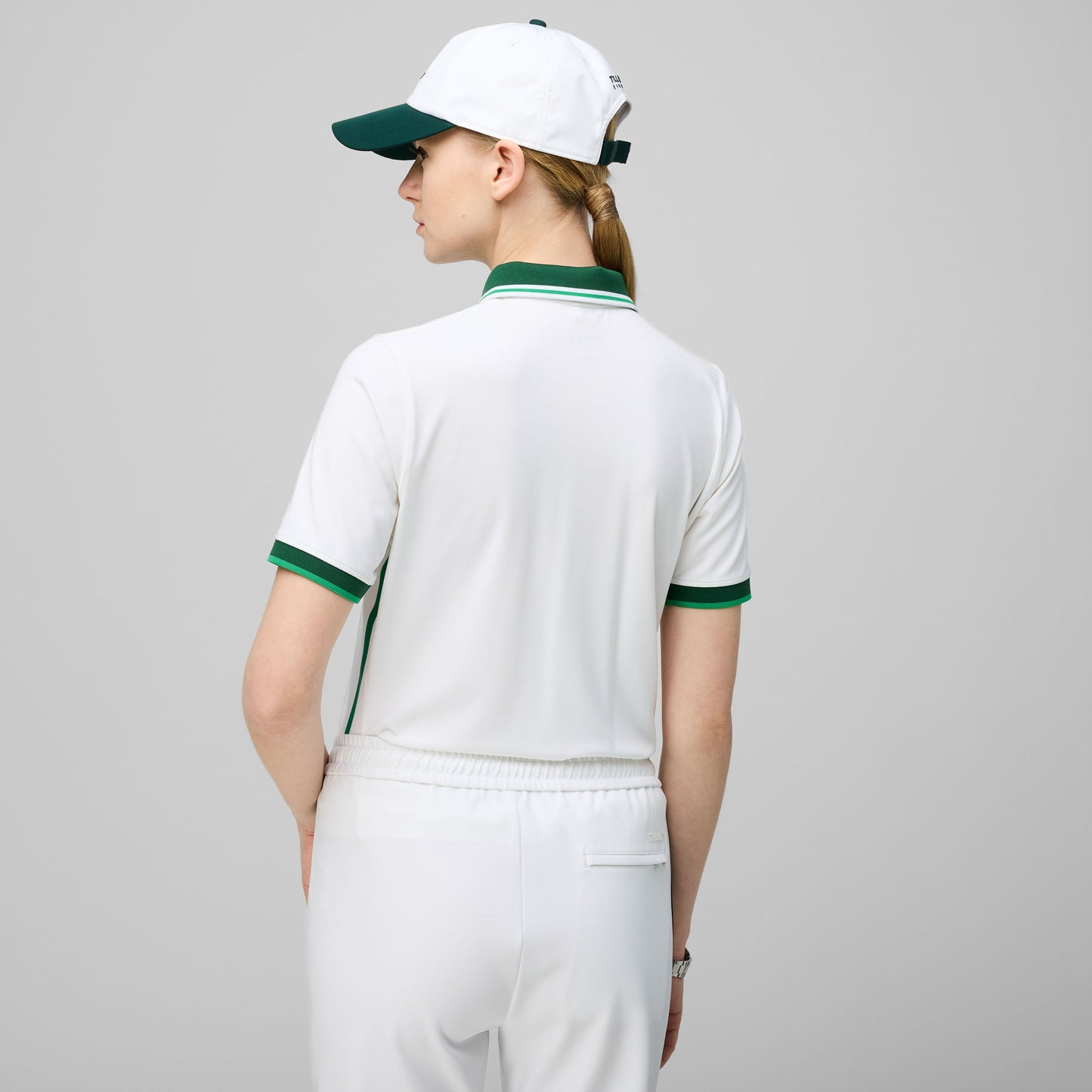 Tech Jersey Club Polo - White/Sport Green