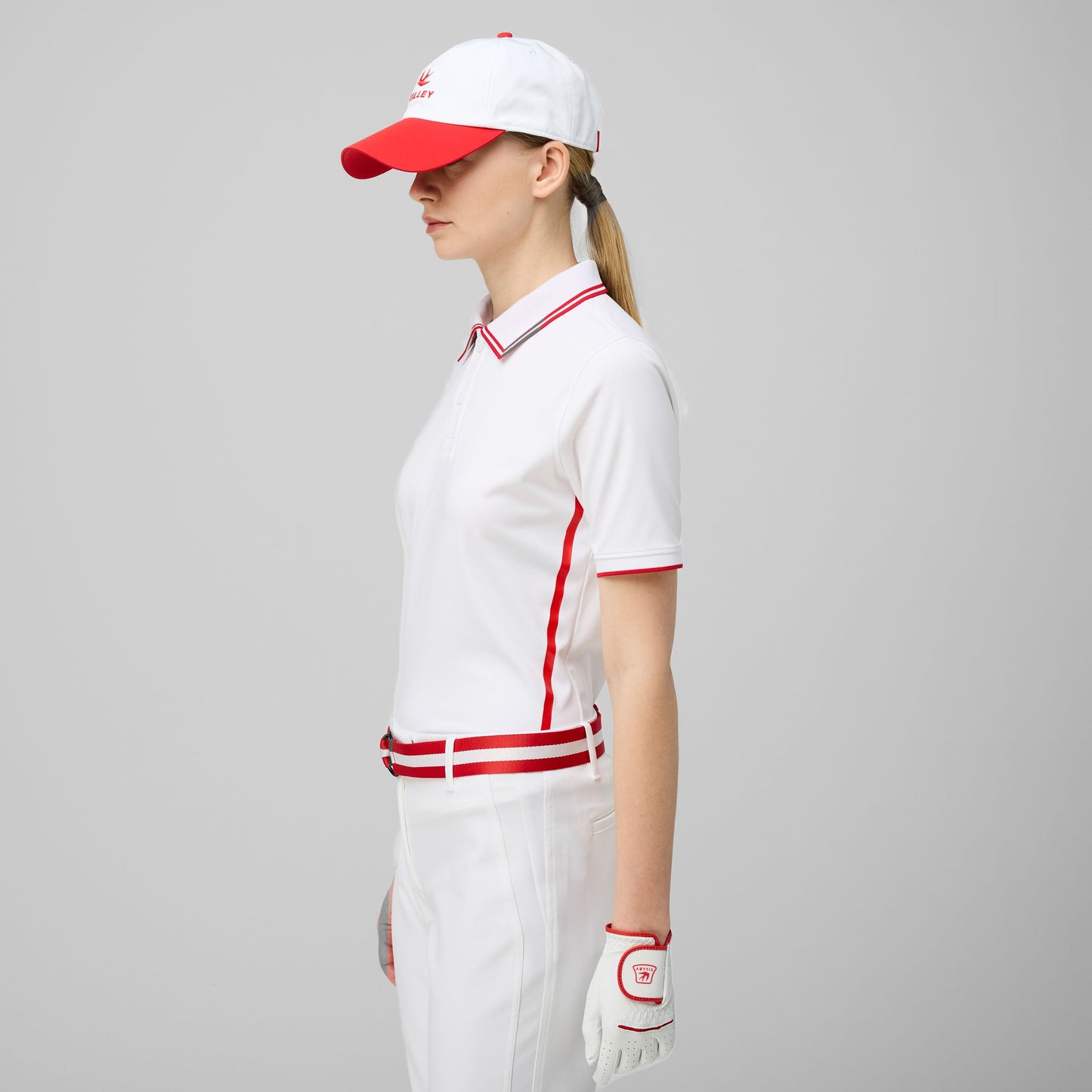 Tech Jersey Club Polo - White/Sport Red