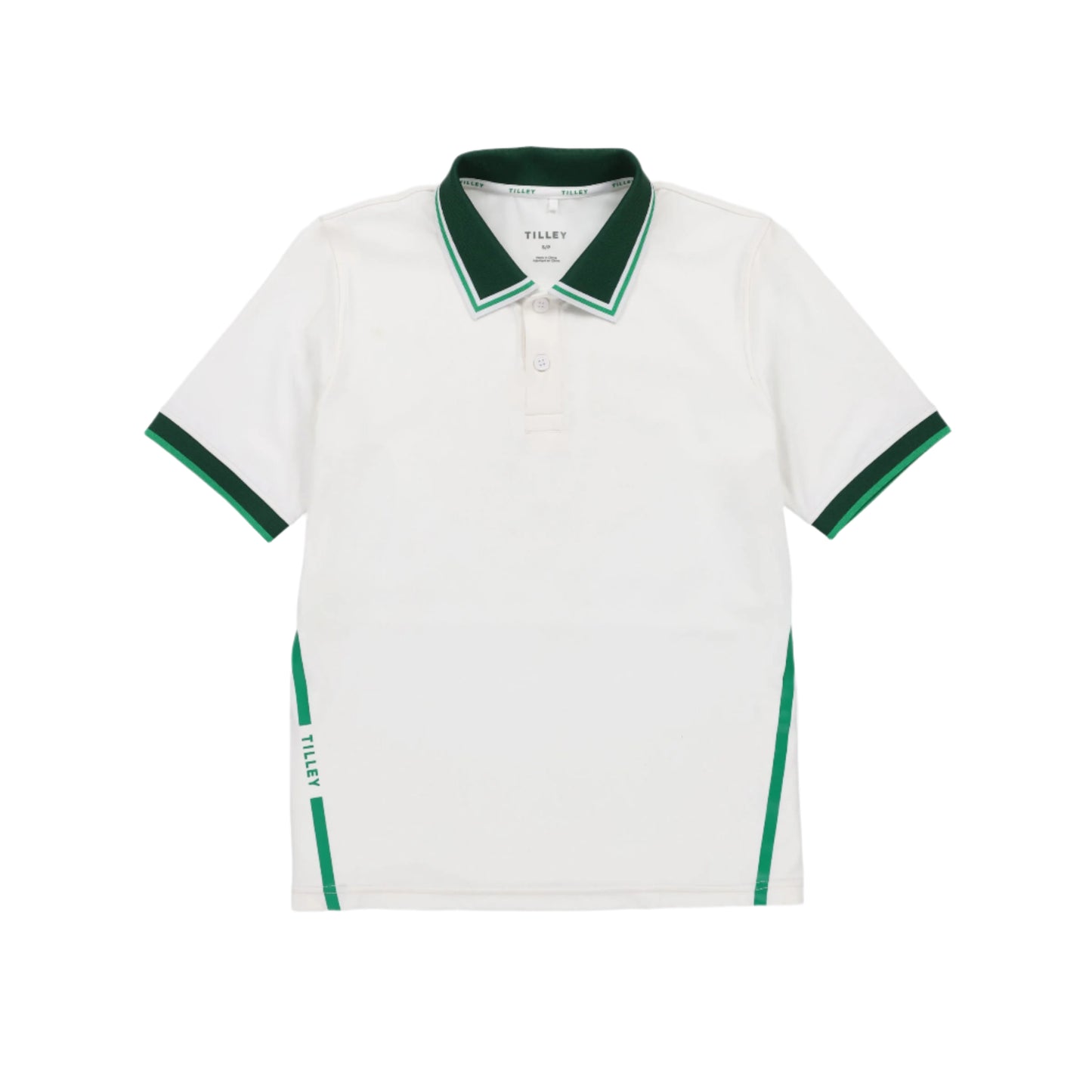 Tech Jersey Club Polo - White/Sport Green