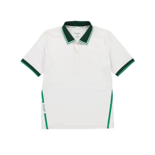 Tech Jersey Club Polo - White/Sport Green