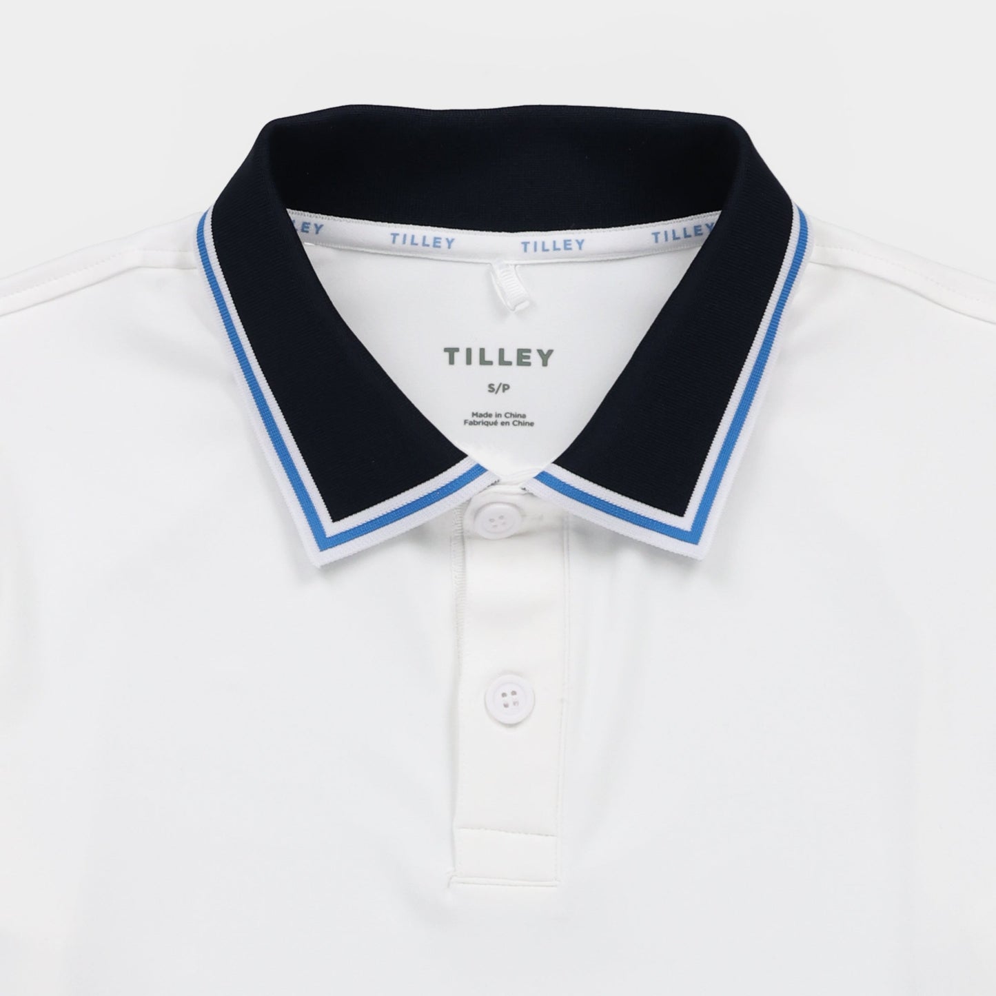 Tech Jersey Club Polo - White/Powder Blue