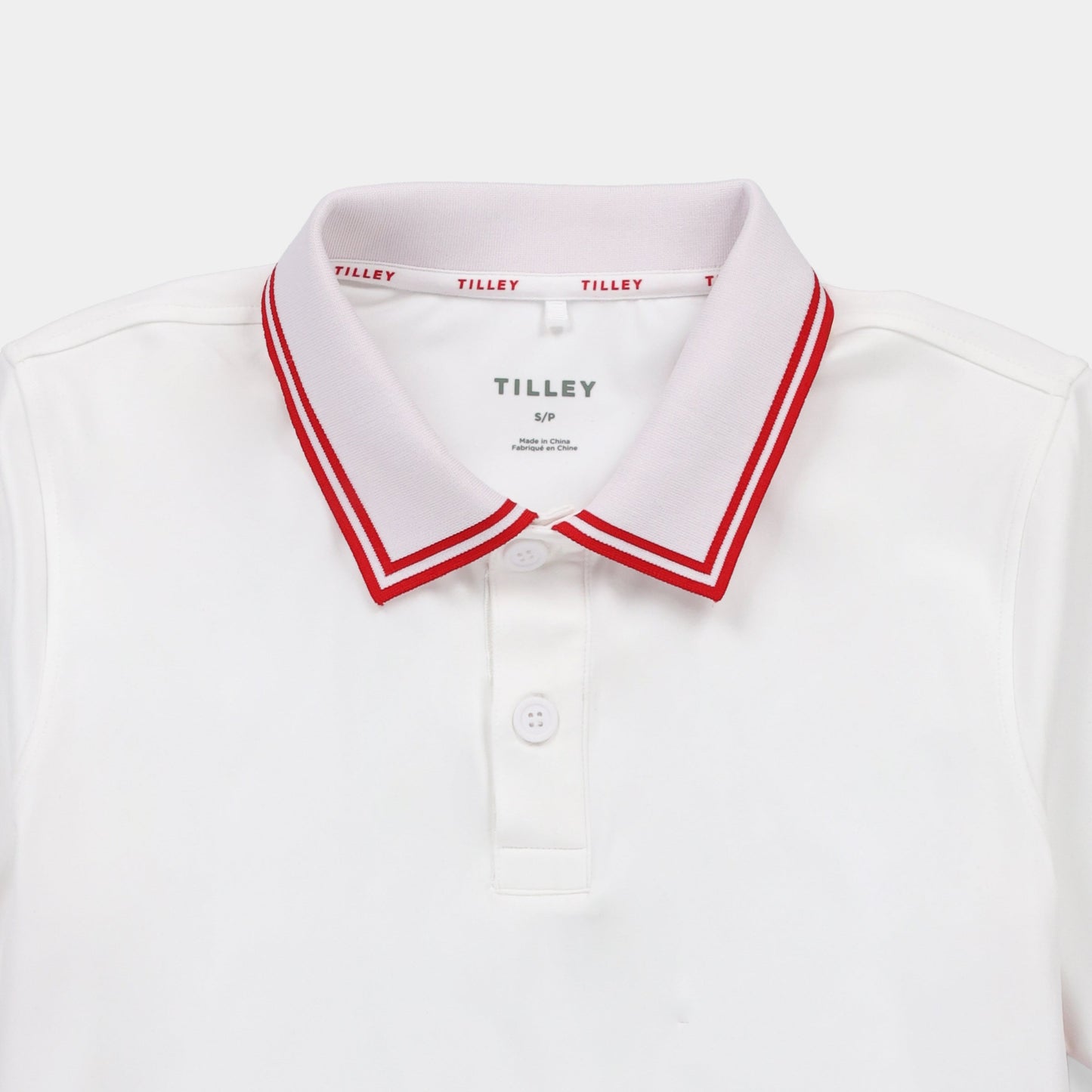 Tech Jersey Club Polo - White/Sport Red