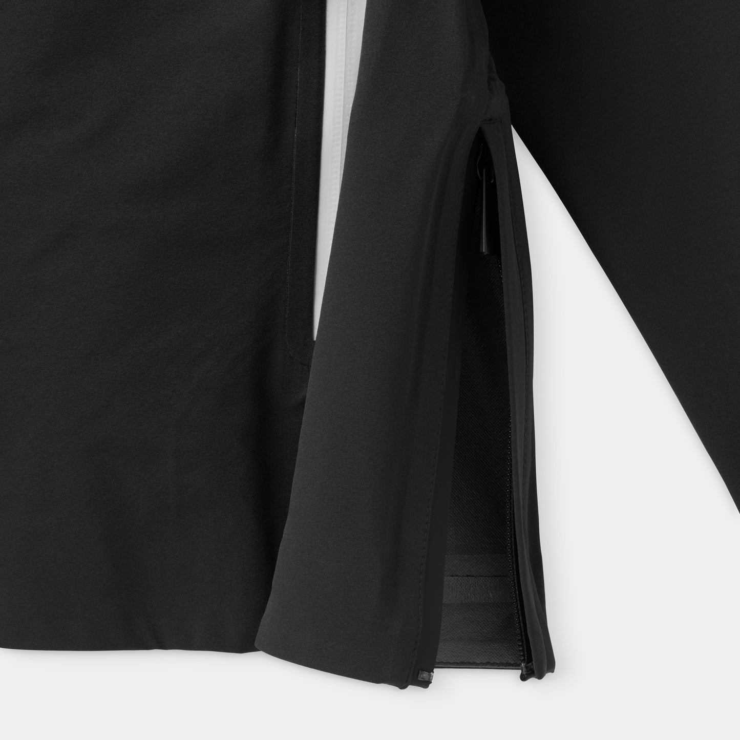 Full Zip Rain Jacket - Black