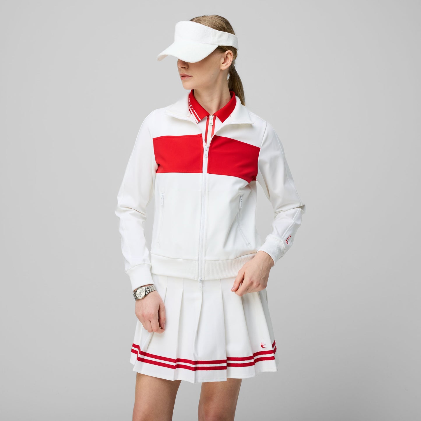 Warm Up Jacket - White/Sport Red