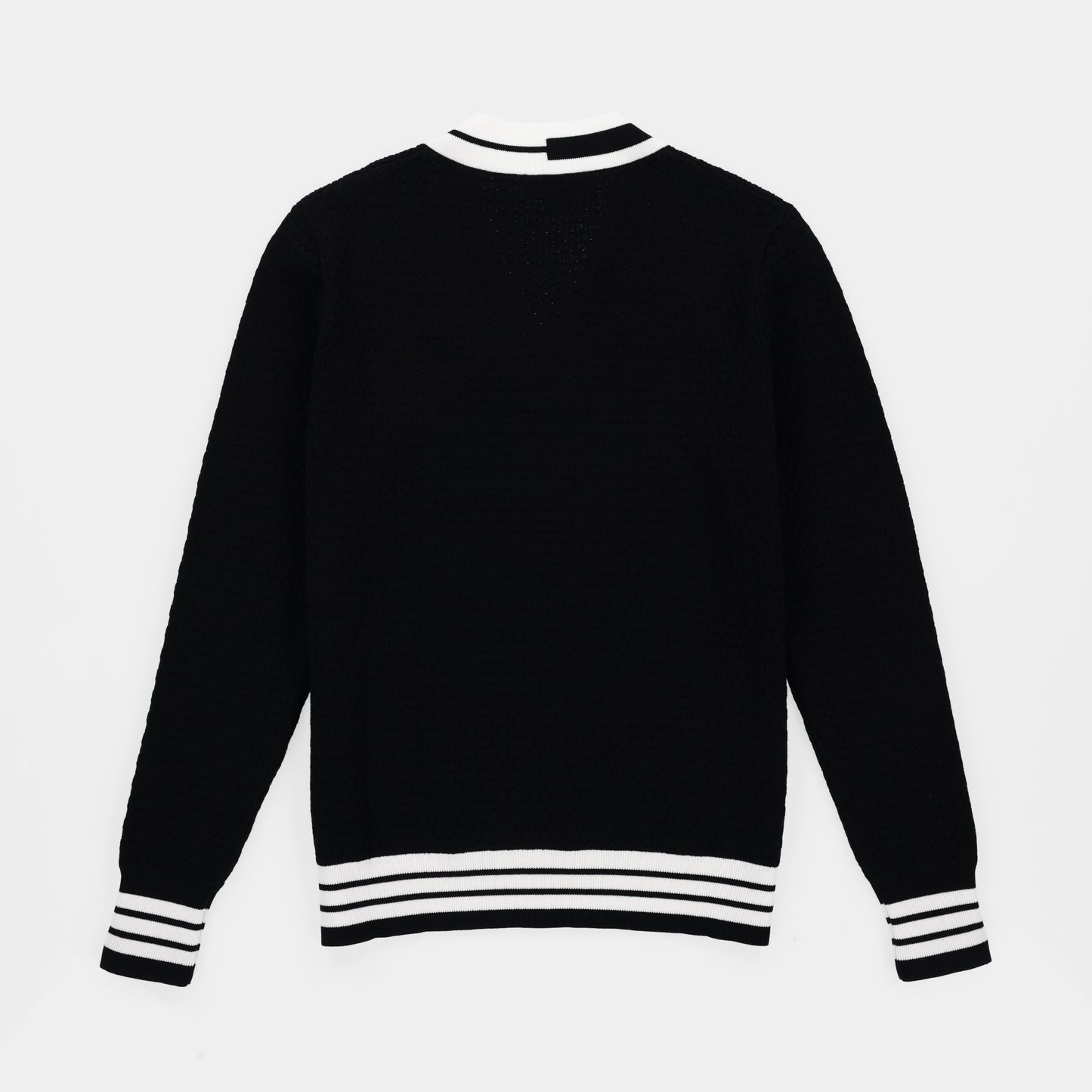 Sport V Neck Sweater - Black/White