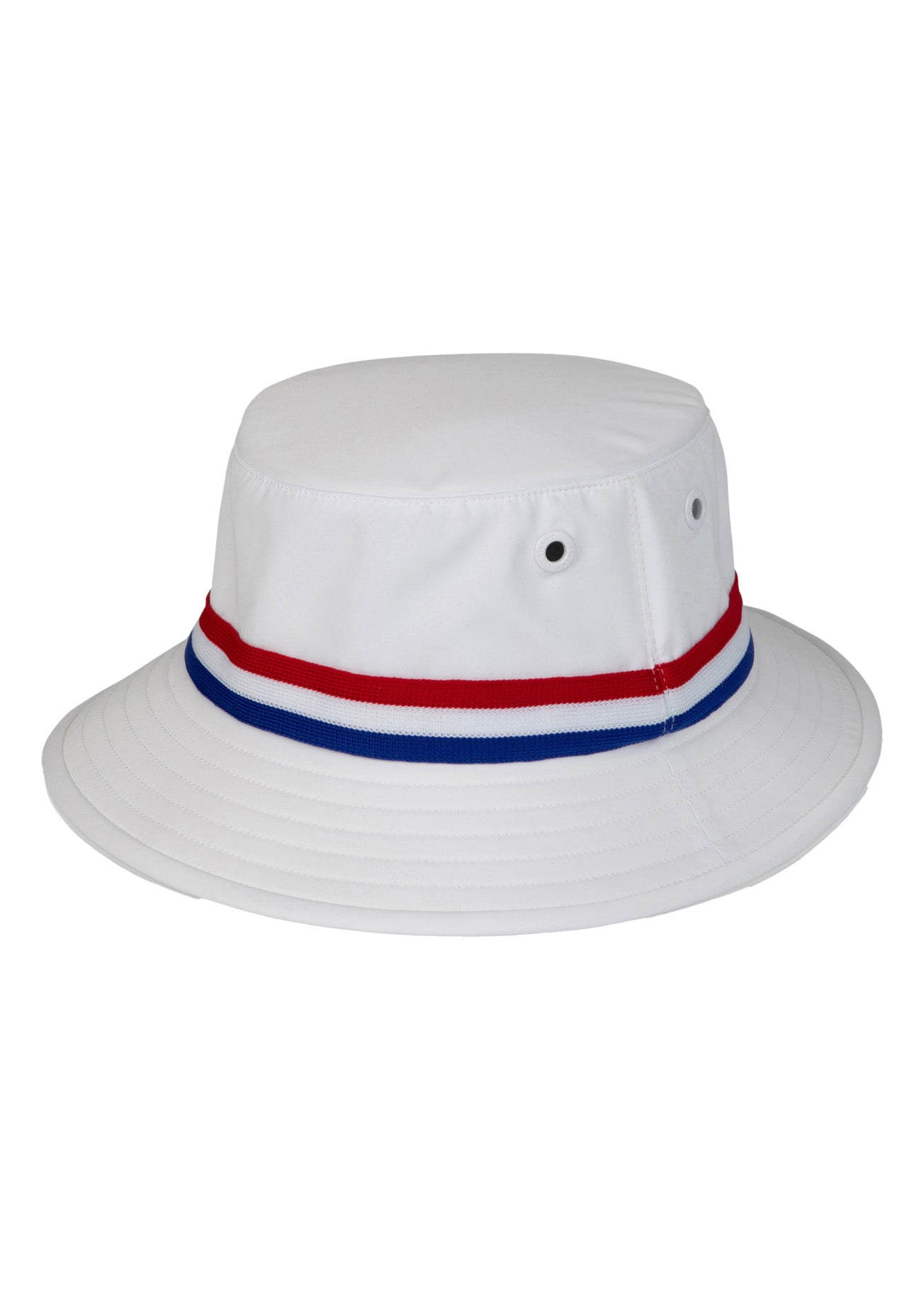 Ribbon Bucket - White/ Red Stripe