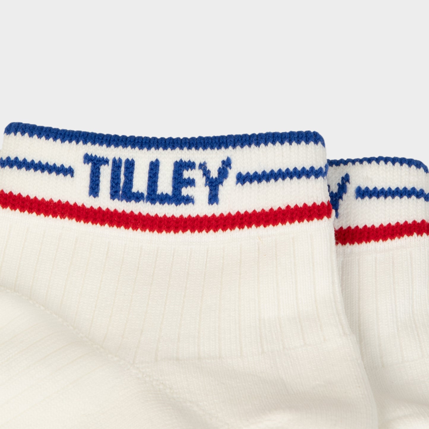 Tipped Ankle Sock - White/ Red/ Blue