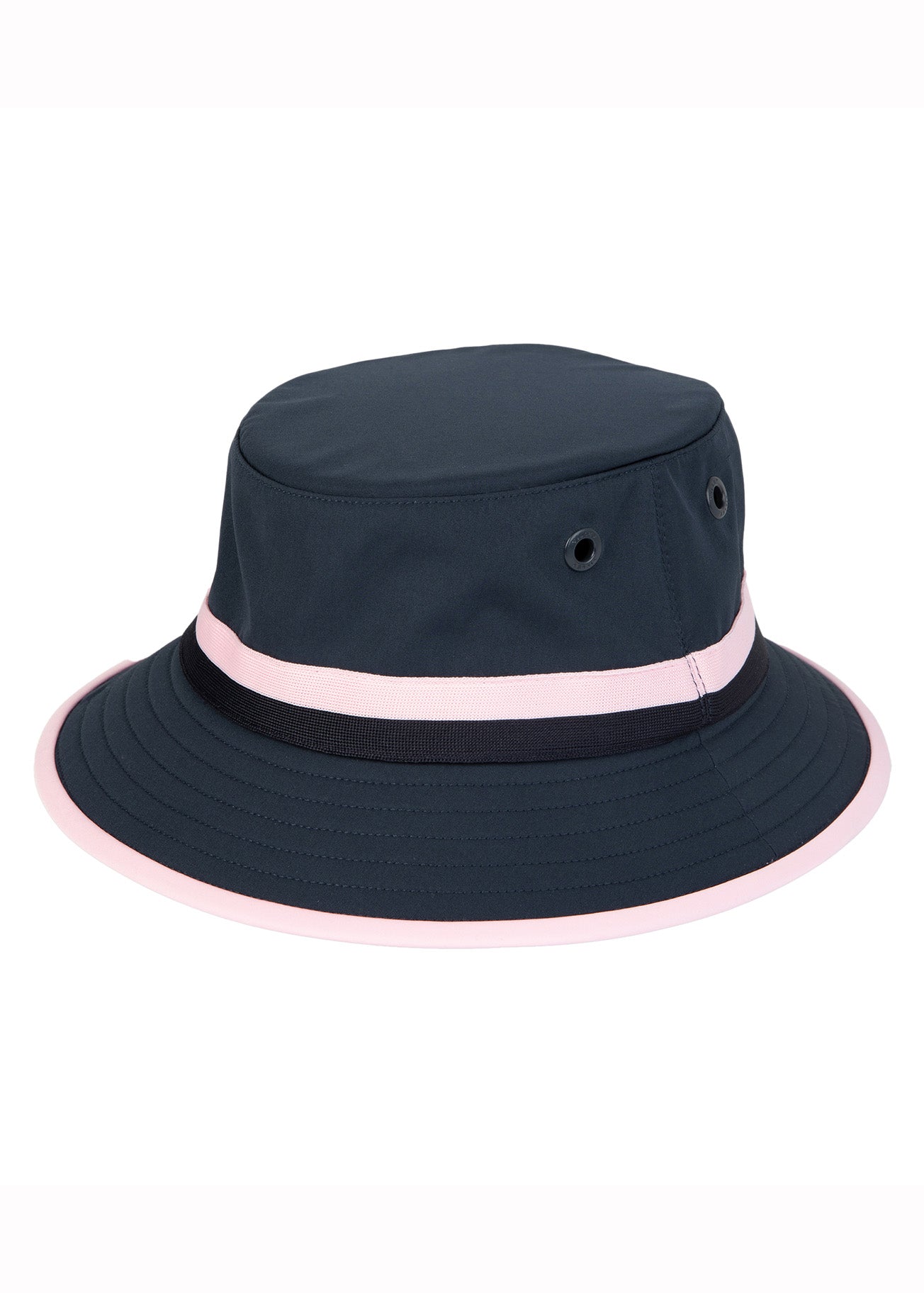 Ribbon Bucket - Navy/Pink Stripe